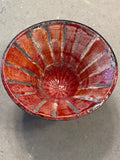 RAKU Fired Red Bowl