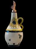 “Sunflower & Bees” Oil Jar