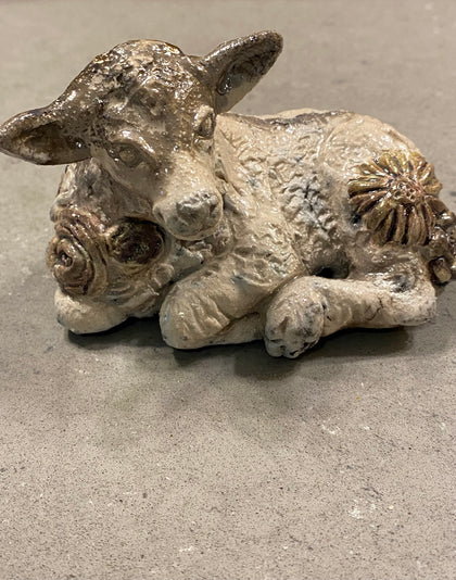 RAKU Lamb Sculpture
