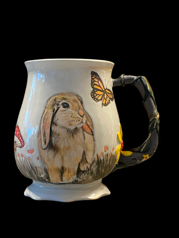 “Monarch Butterflies with Bunny” Mug