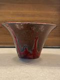 RAKU Fired Red Bowl