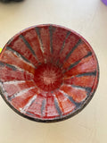 RAKU Fired Red Bowl